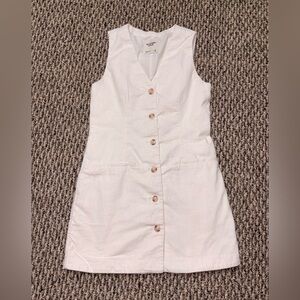 Abercrombie & Fitch Cream Button-Front Mini Dress